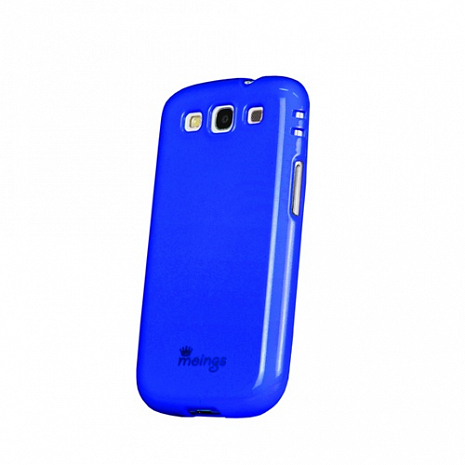 Чехол силиконовый для Samsung Galaxy S3 (i9300) Moings (Синий)