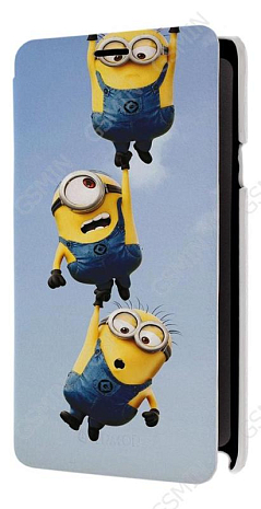 Кожаный чехол для Samsung Galaxy Note 4 (octa core) Armor Case - Book Type (Белый) (Дизайн 1)
