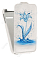 Кожаный чехол для Alcatel POP D1 4018D Art Case (Белый) (Дизайн 8/8)