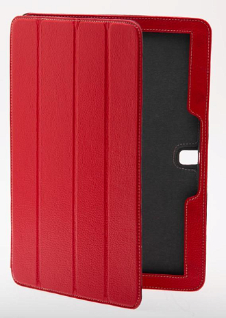   Samsung Galaxy Note 10.1 2014 Edition Melkco Premium Leather Case - Slimme Cover Type (Red LC) Ver.6