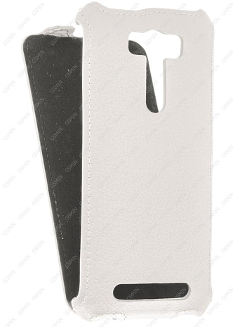 Кожаный чехол для Asus Zenfone 2 Laser ZE550KL Gecko Case (Белый) (Дизайн 151)