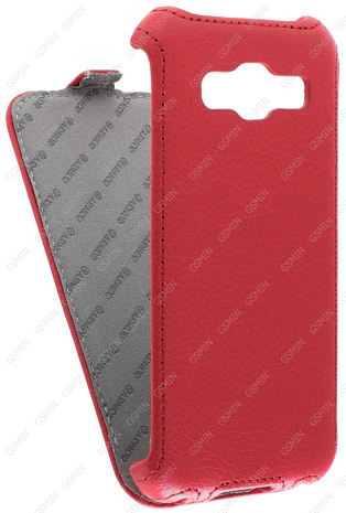 Кожаный чехол для Samsung Galaxy J3 (2016) SM-J320F/DS Armor Case (Красный)