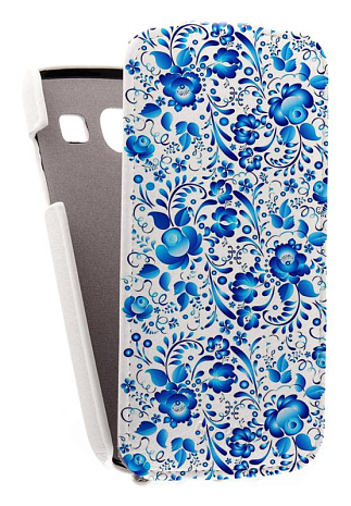 Кожаный чехол для Samsung Galaxy Core (i8260) Armor Case "Full" (Белый) (Дизайн 18/18)