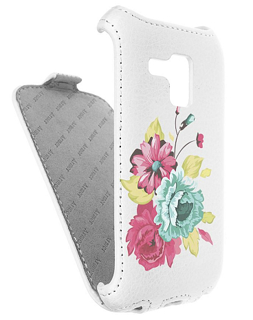 Кожаный чехол для Samsung Galaxy S Duos (S7562) Armor Case (Белый) (Дизайн 5/5)