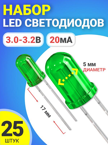   LED F5 GSMIN SL2 (3.0-3.2, 20, 5,  17) 25  ()
