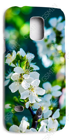 Кожаный чехол-накладка для Samsung Galaxy S5 mini Aksberry (Белый) (Дизайн 42)