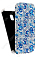 Кожаный чехол для Alcatel POP 2 Premium 7044Y Aksberry Protective Flip Case (Белый) (Дизайн 18/18)