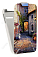 Кожаный чехол для Alcatel POP D1 4018D Art Case (Белый) (Дизайн 116)