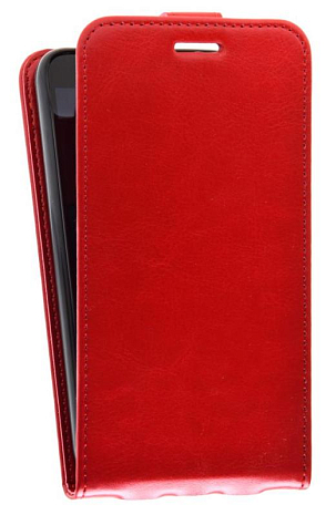 Кожаный чехол-флип GSMIN Series Classic для Xiaomi Mi Mix 2 с магнитной застежкой (Красный)