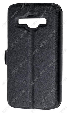 Чехол-книжка с магнитной застежкой для Samsung Galaxy J1 (J100H) с окном (Черный)