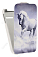 Кожаный чехол для Alcatel POP D1 4018D Art Case (Белый) (Дизайн 117)