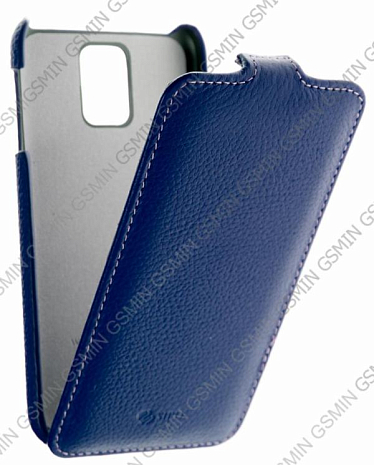 Кожаный чехол для Samsung Galaxy S5 Sipo Premium Leather Case - V-Series (Голубой)