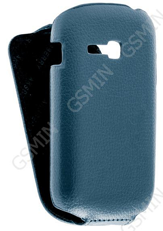 Кожаный чехол для Samsung Galaxy Fame Lite (S6790) Aksberry Protective Flip Case (Синий)