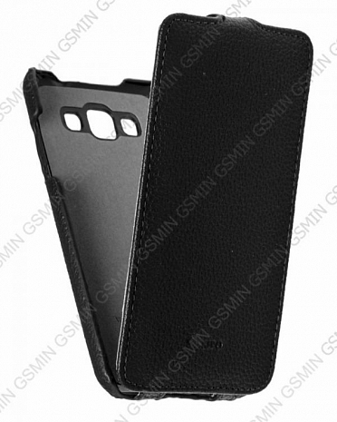 Кожаный чехол для Samsung Galaxy Grand 3 / MAX (SM-G7200) Sipo Premium Leather Case - V-Series (Черный)