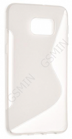 Чехол силиконовый для Samsung Galaxy S6 Edge + G928T S-Line TPU (Прозрачно-Матовый)