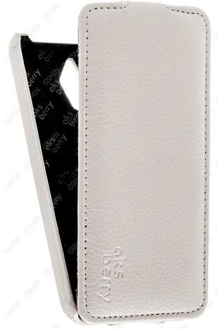Кожаный чехол для ASUS ZenFone Go ZC500TG Aksberry Protective Flip Case (Белый)