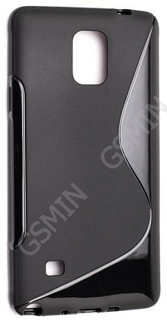 Чехол силиконовый для Samsung Galaxy Note 4 (octa core) S-Line TPU (Черный)