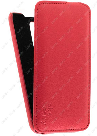 Кожаный чехол для Asus Zenfone 2 ZE550ML / Deluxe ZE551ML Aksberry Protective Flip Case (Красный)