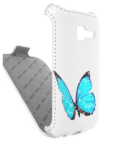 Кожаный чехол для Samsung S6102 Galaxy Y Duos Armor Case (Белый) (Дизайн 4/4)
