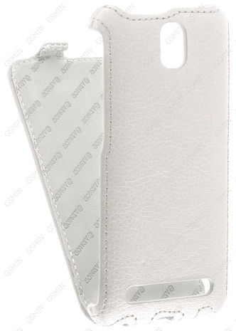 Кожаный чехол для ASUS ZenFone Go ZC451TG Armor Case (Белый) (Дизайн 177)