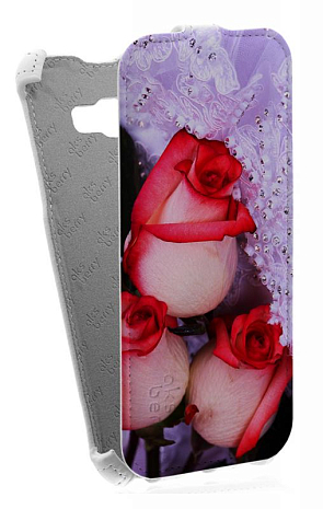 Кожаный чехол для Samsung Galaxy A7 (2017) Aksberry Protective Flip Case (Белый) (Дизайн 104)