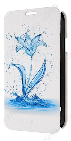 Кожаный чехол для Samsung Galaxy S5 Armor Case - Book Type (Белый) (Дизайн 8)