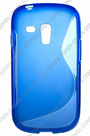 Чехол силиконовый для Samsung Galaxy S3 Mini (i8190) S-Line TPU (Голубой)