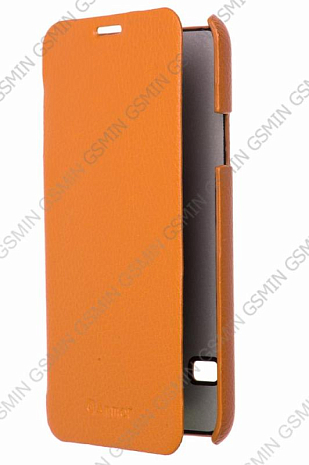 Кожаный чехол для Samsung Galaxy S5 Armor Case - Book Type (Оранжевый)