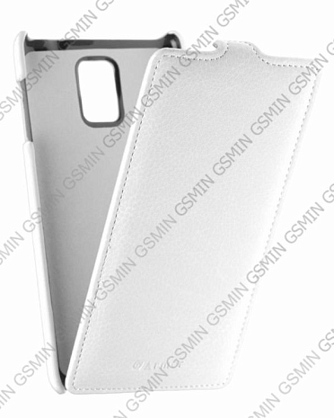 Кожаный чехол для Samsung Galaxy Note 4 (octa core) Armor Case "Full" (Белый)