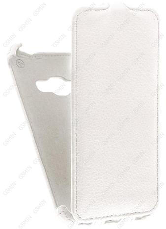 Кожаный чехол для Samsung Galaxy J1 (2016) Armor Case (Белый)