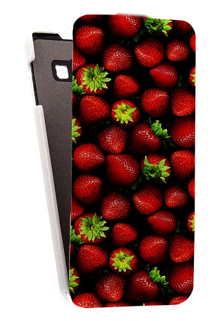 Кожаный чехол для Samsung Galaxy A8 Armor Case "Full" (Белый) (Дизайн 141)