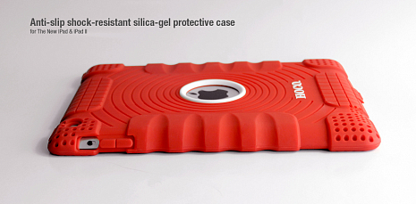 Чехол силиконовый для iPad 2/3 и iPad 4 Hoco Silica-Gel Case (Красный)