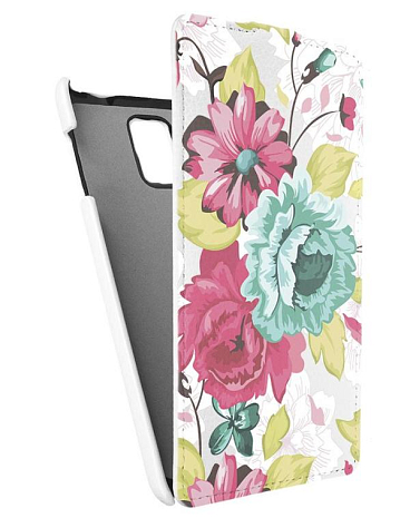 Кожаный чехол для Samsung Galaxy Note 4 (octa core) Armor Case "Full" (Белый) (Дизайн 5/5)