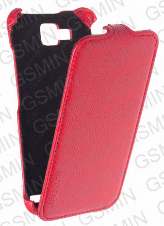 Кожаный чехол для Alcatel One Touch Idol S 6034R / 6035R Aksberry Protective Flip Case (Красный)