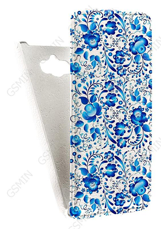 Кожаный чехол для ASUS ZenFone Max ZC550KL Aksberry Protective Flip Case (Белый) (Дизайн 18/18)