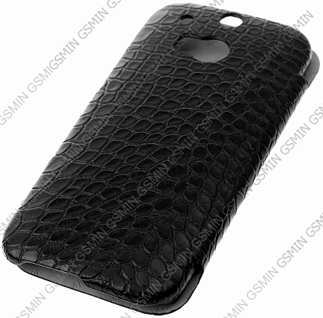    HTC One 2 M8 Armor Case - Book Type (Crocodile Black)