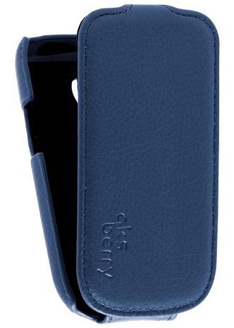 Кожаный чехол для Samsung Galaxy S3 Mini (i8190) Aksberry Protective Flip Case (Синий)