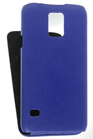    Samsung Galaxy S5 Melkco Premium Leather Case - Jacka Type (Dark Blue LC)
