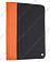 Кожаный чехол для iPad 1 Melkco Leather case Limited Edition - Book Type (Black/Orange LC) Ver.3