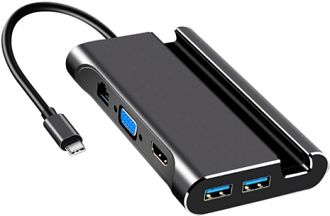 USB- () GSMIN RT-17 7  1 c    (Type-C, 3xUSB 3.0, RJ45, HDMI, VGA, PD) ()