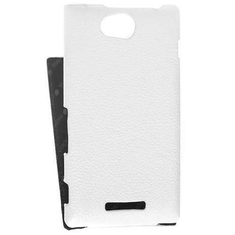    Sony Xperia C / S39h / CN3 Melkco Premium Leather Case - Jacka Type (White LC)