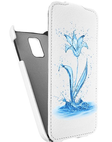 Кожаный чехол для Samsung Galaxy S5 mini Armor Case "Full" (Белый) (Дизайн 8/8)