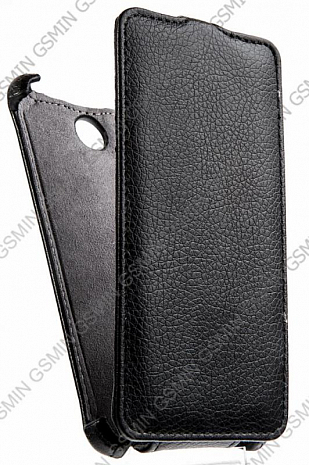 Кожаный чехол для Alcatel One Touch Scribe HD / 8008D Gecko Case (Черный)