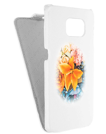 Кожаный чехол для Samsung Galaxy S6 Edge G925F Armor Case "Full" (Белый) (Дизайн 9/9)