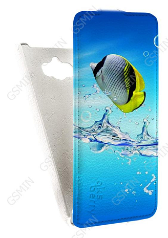 Кожаный чехол для ASUS ZenFone Max ZC550KL Aksberry Protective Flip Case (Белый) (Дизайн 150)