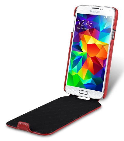    Samsung Galaxy S5 mini Melkco Premium Leather Case - Jacka Type (Red LC)