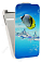 Кожаный чехол для Alcatel POP D1 4018D Art Case (Белый) (Дизайн 150)