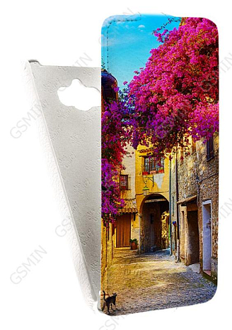 Кожаный чехол для ASUS ZenFone Max ZC550KL Aksberry Protective Flip Case (Белый) (Дизайн 83)