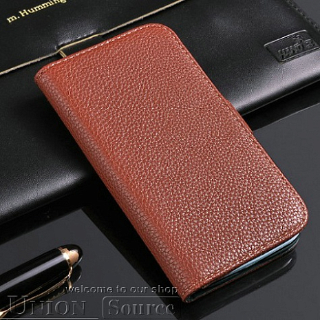 Кожаный чехол для Samsung Galaxy S4 (i9500) LuxCase Leather Wallet (Коричневый)