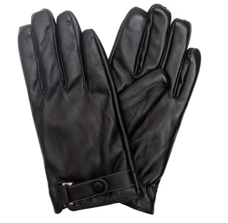 Кожаные мужские перчатки RHDS для сенсорных экранов (Черный)